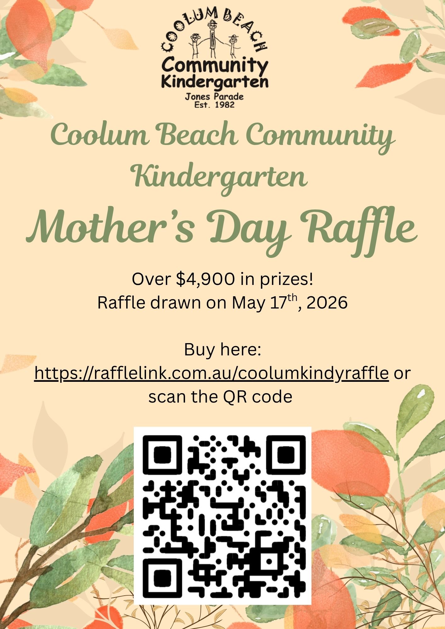 Coolum Kindy Mother’s Day Raffle